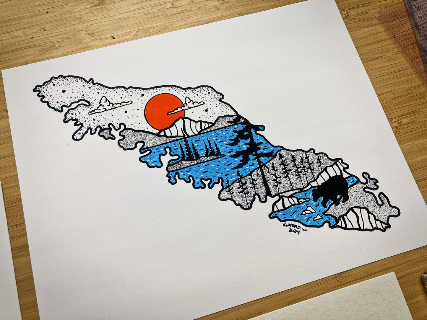 Vancouver Island - Pen and Ink PRINT