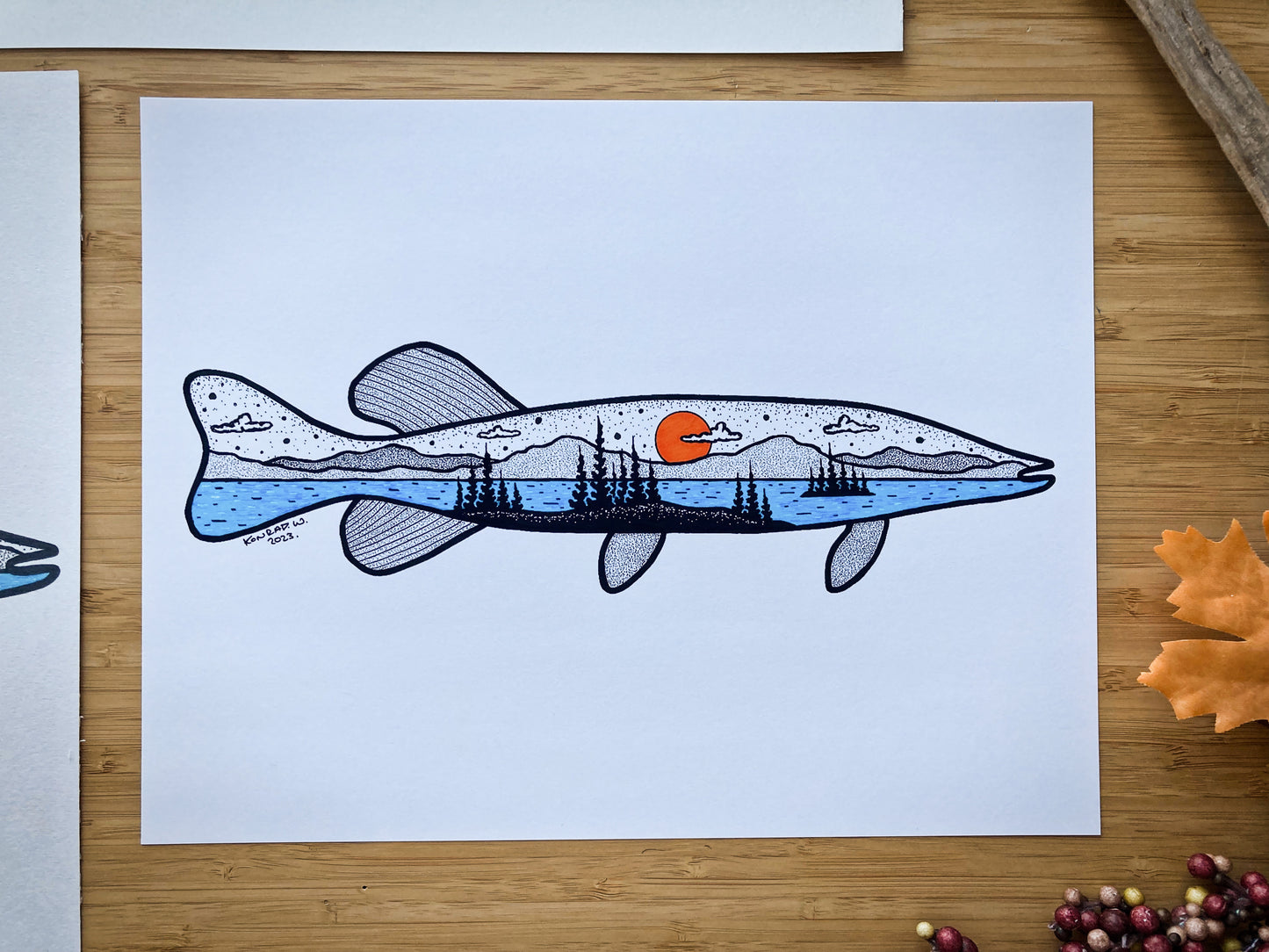 Pike - Pen and Ink PRINT