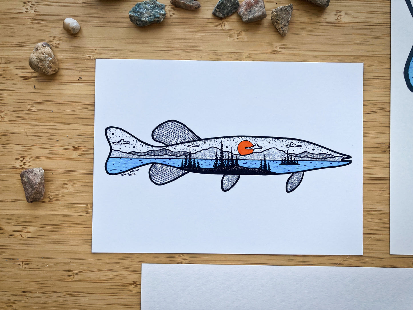 Pike - Pen and Ink PRINT