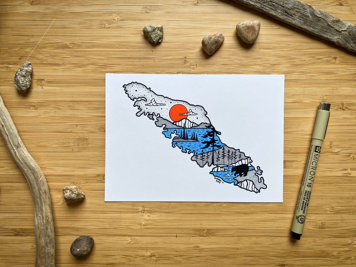 Vancouver Island - Pen and Ink PRINT