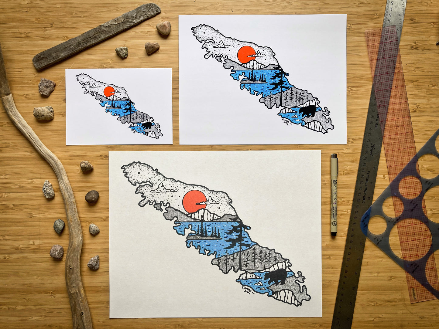 Vancouver Island - Pen and Ink PRINT