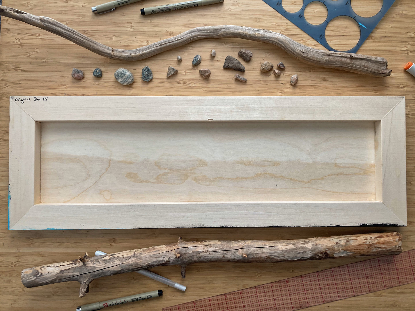 The Perfect Campsite Doesn’t Exisit- ORIGINAL 8x24 Wood Panel Illustration