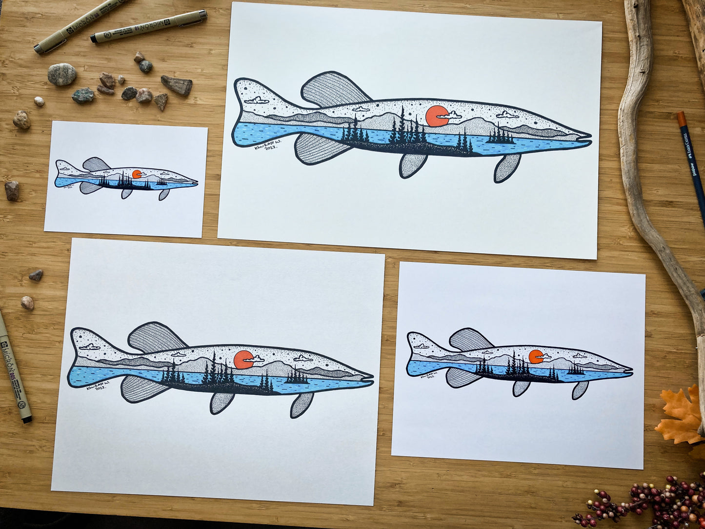 Pike - Pen and Ink PRINT