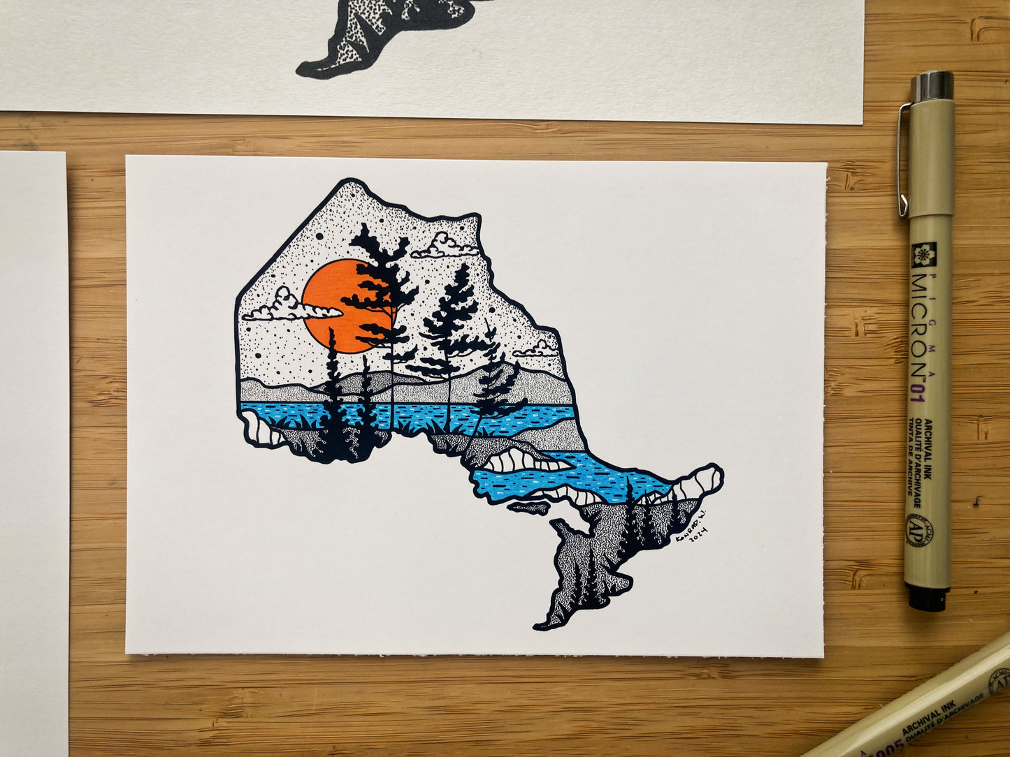 The Province of Ontario - Pen and Ink PRINT