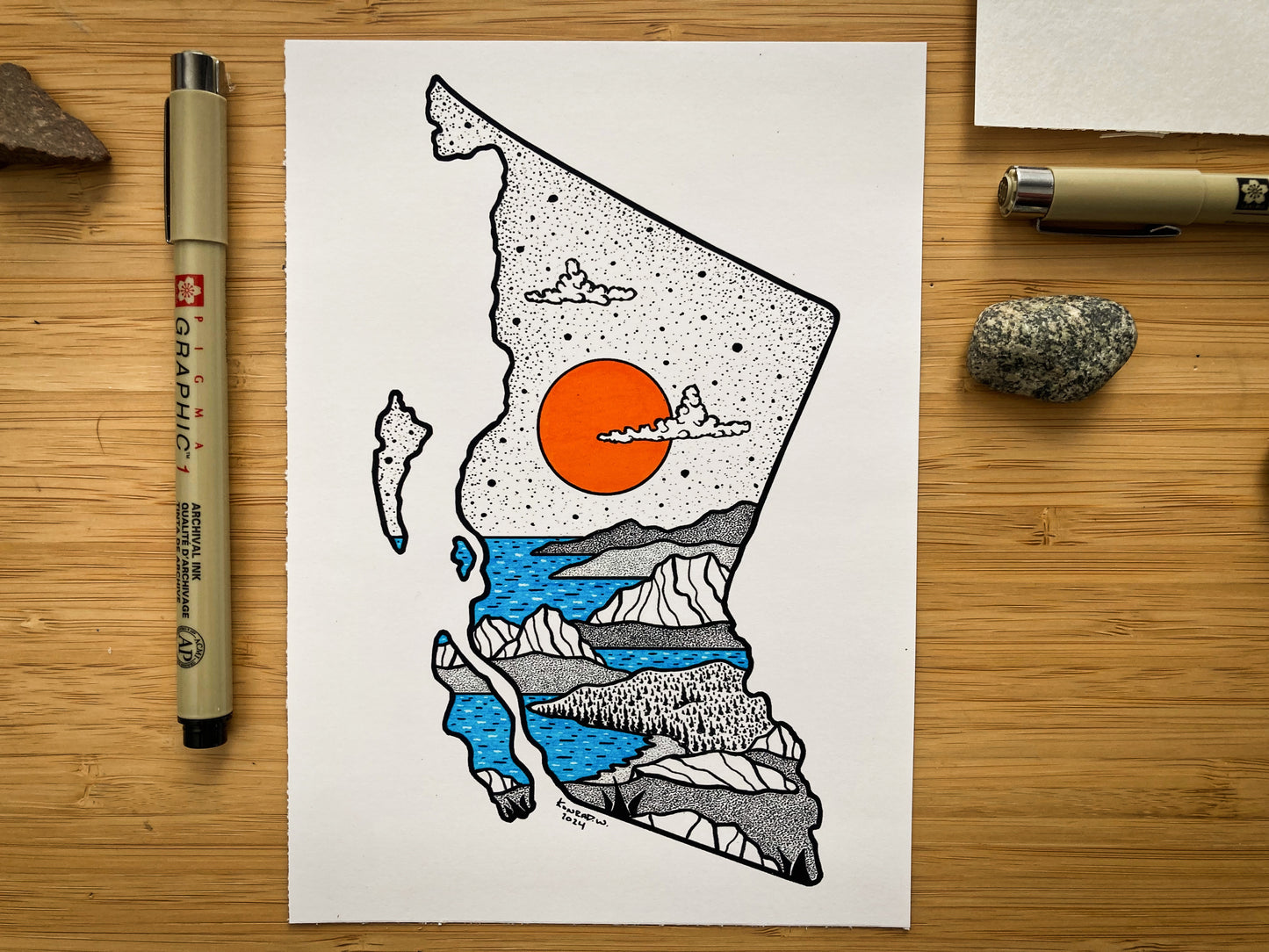The Province of British Columbia - Pen and Ink PRINT
