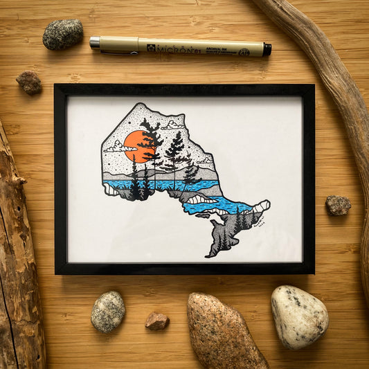 The Province of Ontario - Pen and Ink PRINT