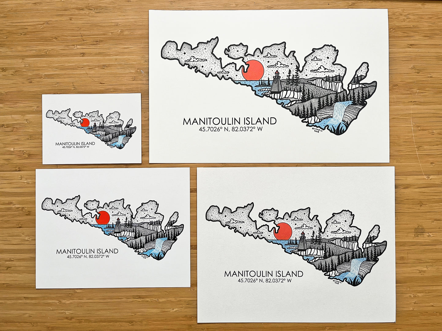 Manitoulin Island (2025 Design) - Pen and Ink PRINT