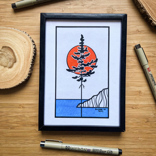 Lake Superior Pine - Pen and Ink PRINT