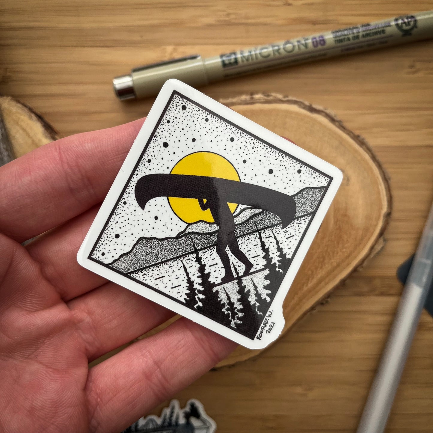 Canoe Portage Sticker