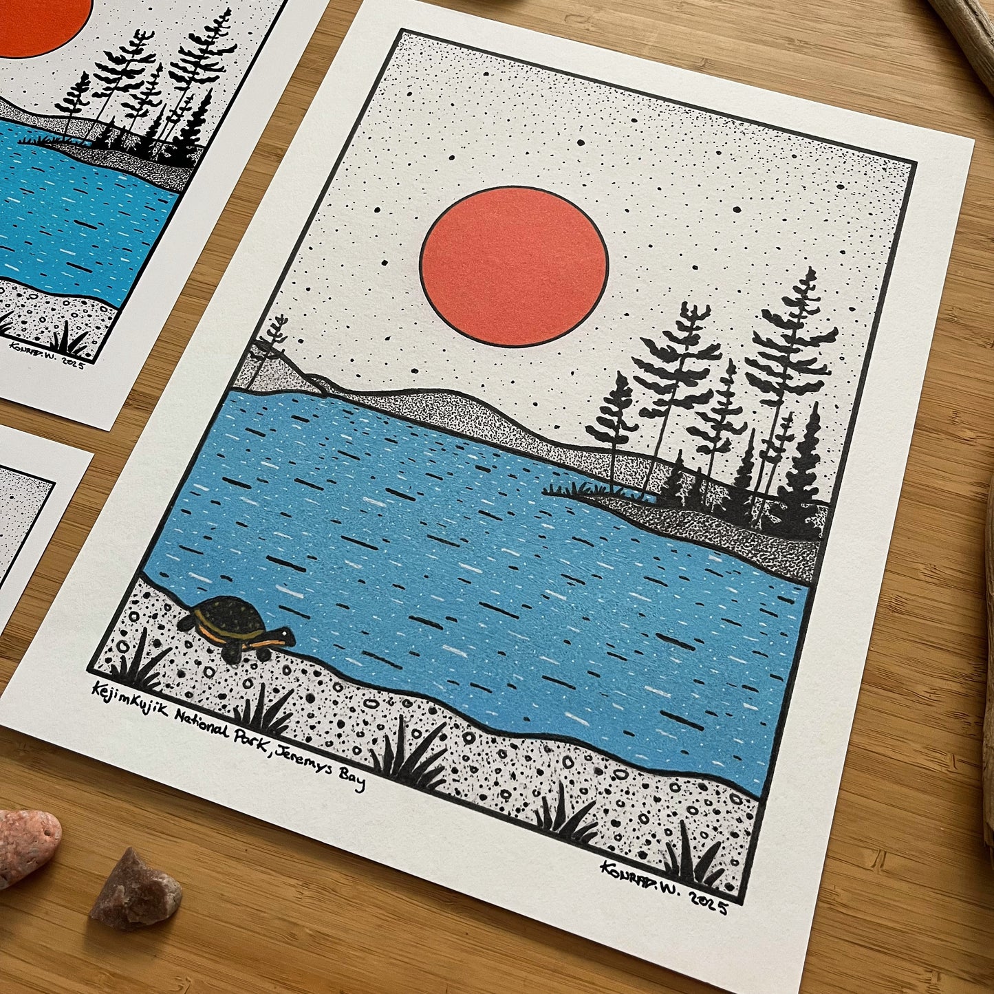 Kejimkujik National Park, Jeremys Bay - Pen and Ink PRINT