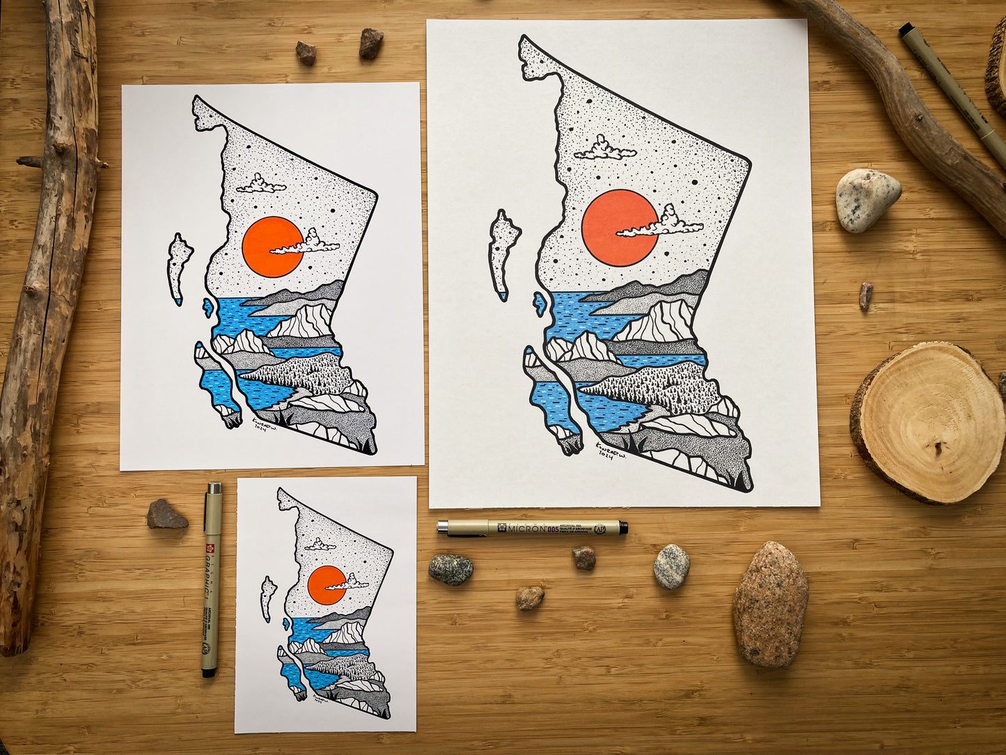 The Province of British Columbia - Pen and Ink PRINT