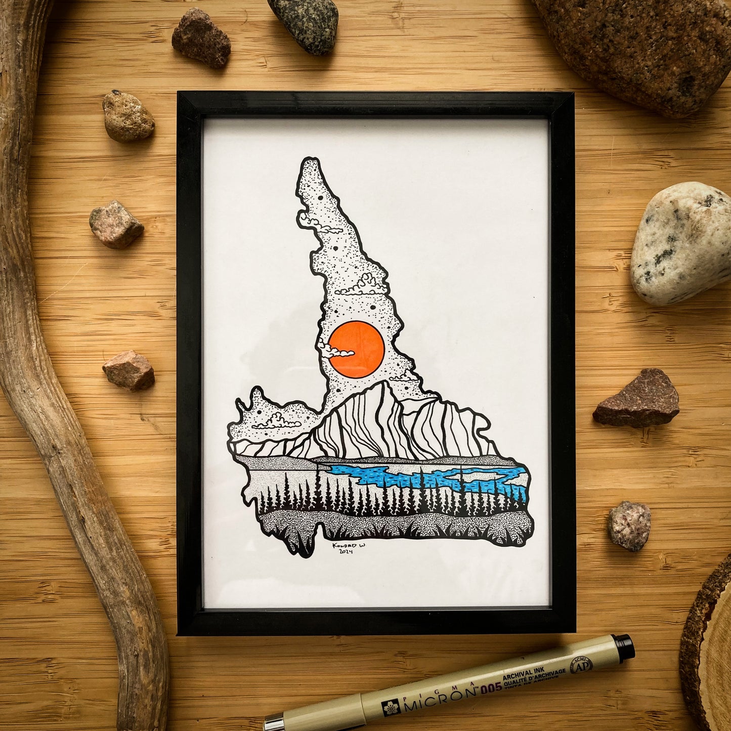 The Province of Labrador (Newfoundland) - Pen and Ink PRINT