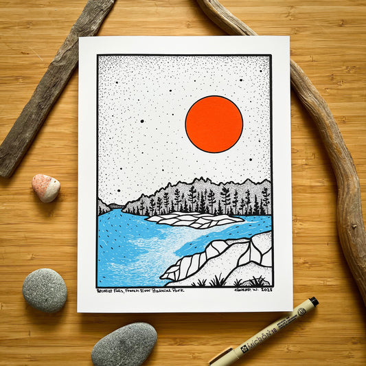 The French River Provincial Park, Recollet Falls - Pen and Ink PRINT