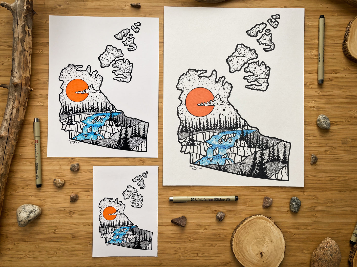 The Northwest Territories (NWT) - Pen and Ink PRINT