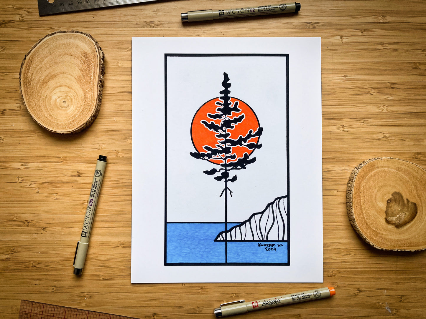 Lake Superior Pine - Pen and Ink PRINT