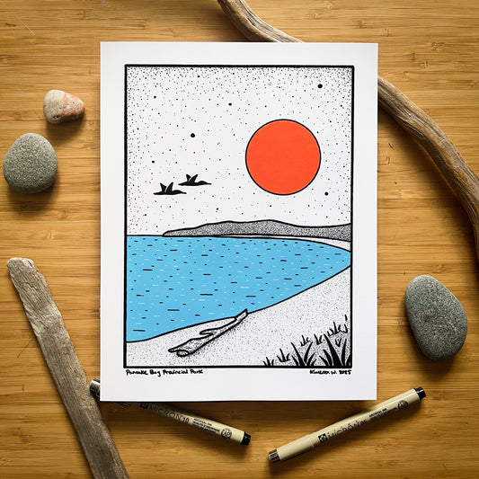 Pancake Bay Provincial Park - Pen and Ink PRINT