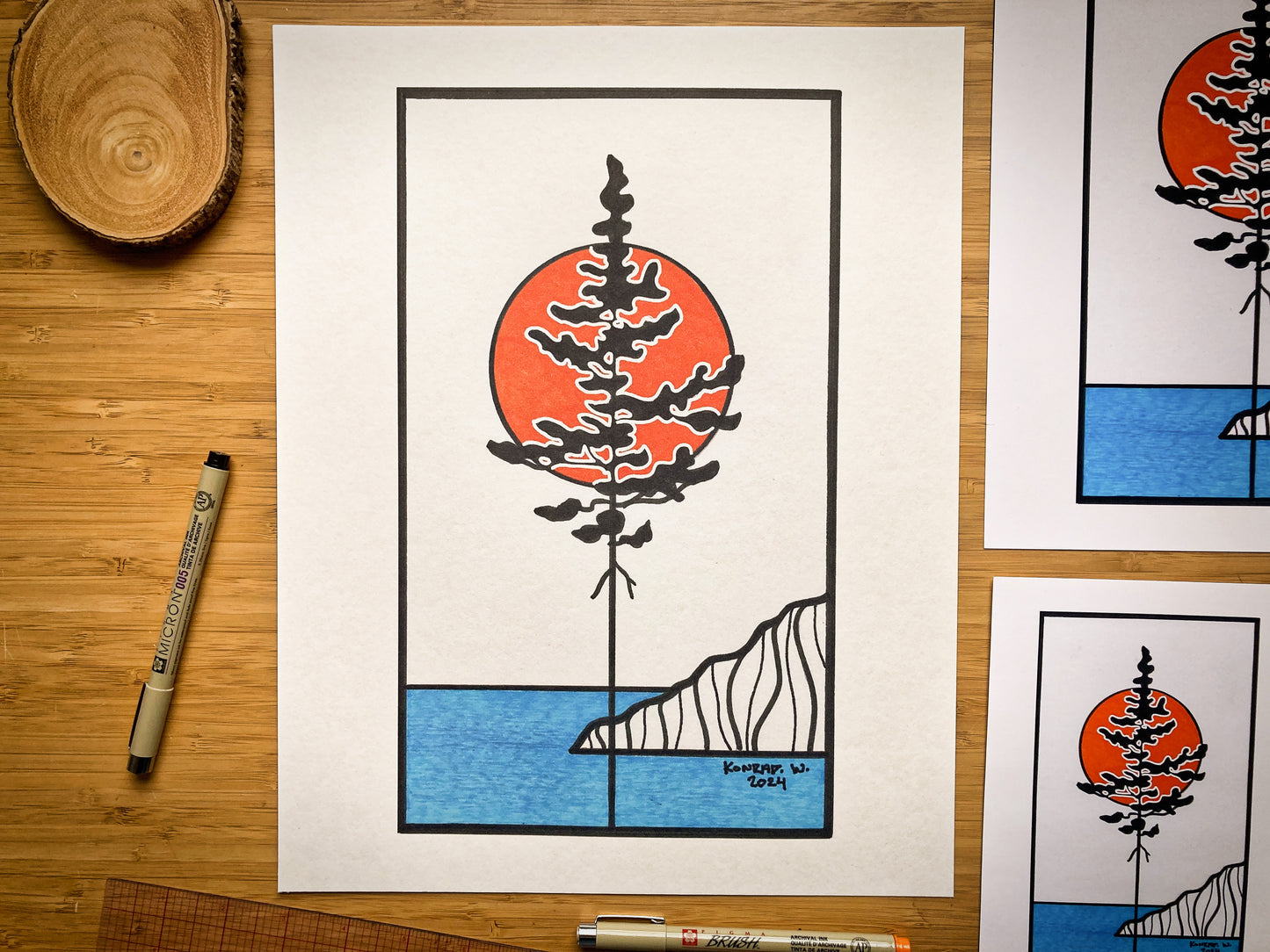 Lake Superior Pine - Pen and Ink PRINT