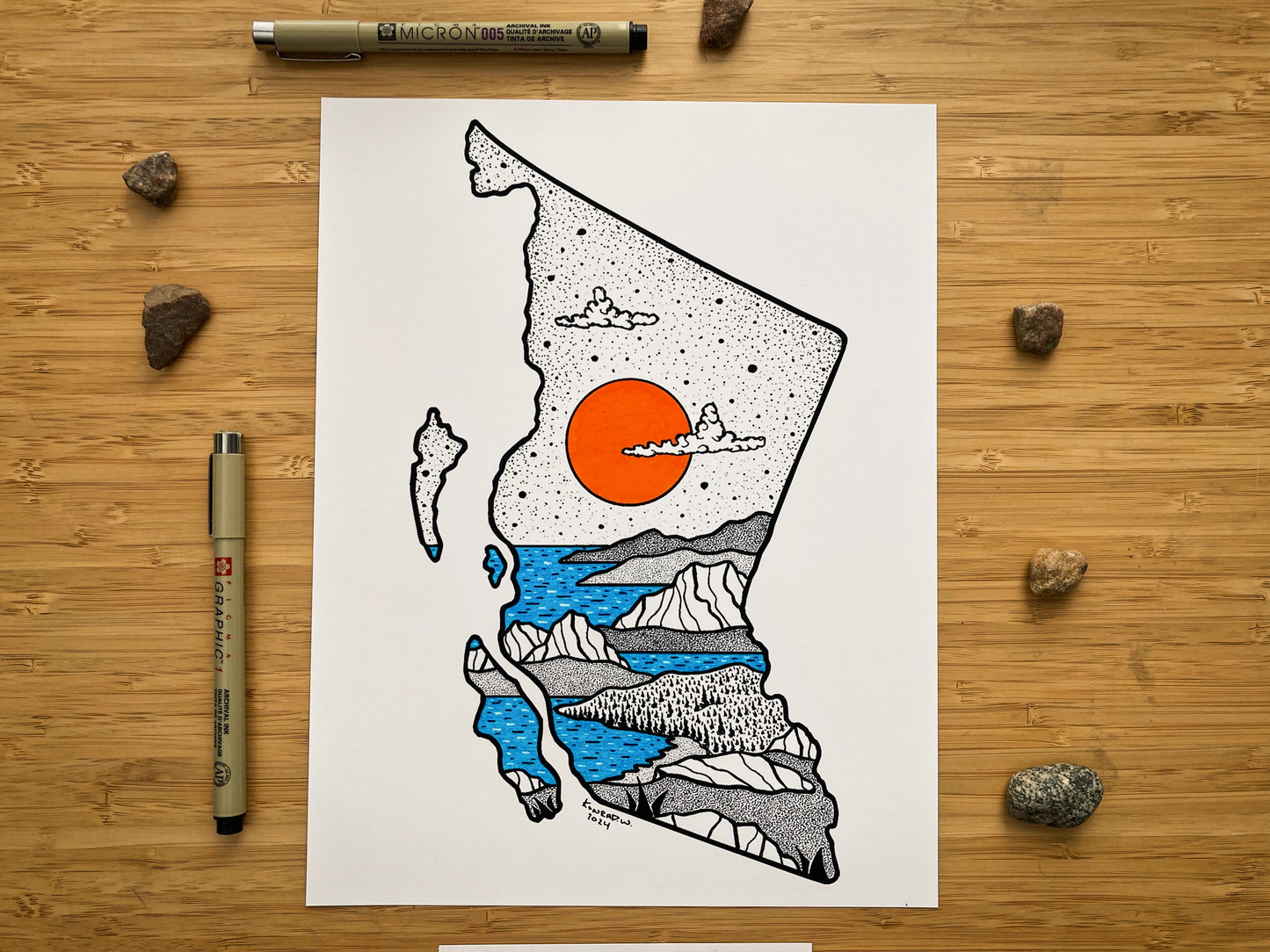 The Province of British Columbia - Pen and Ink PRINT