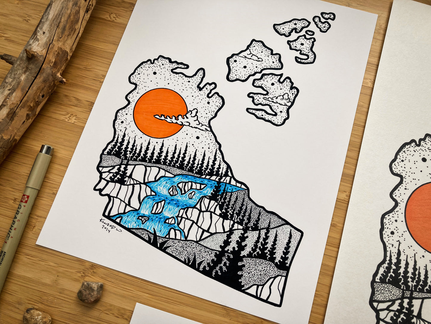 The Northwest Territories (NWT) - Pen and Ink PRINT