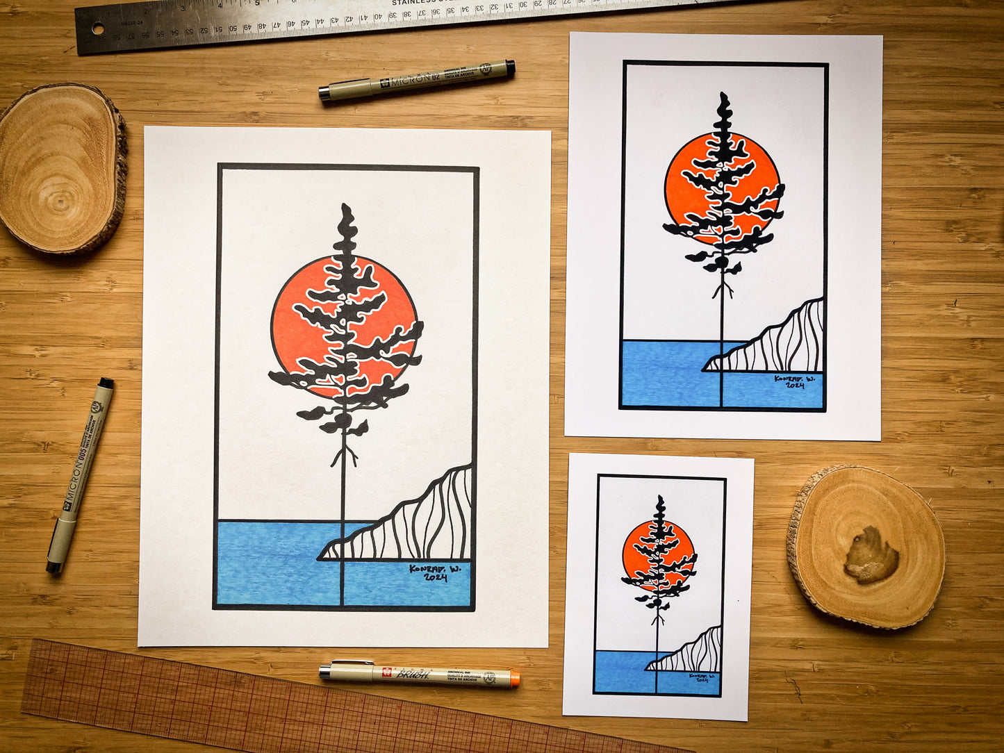Lake Superior Pine - Pen and Ink PRINT