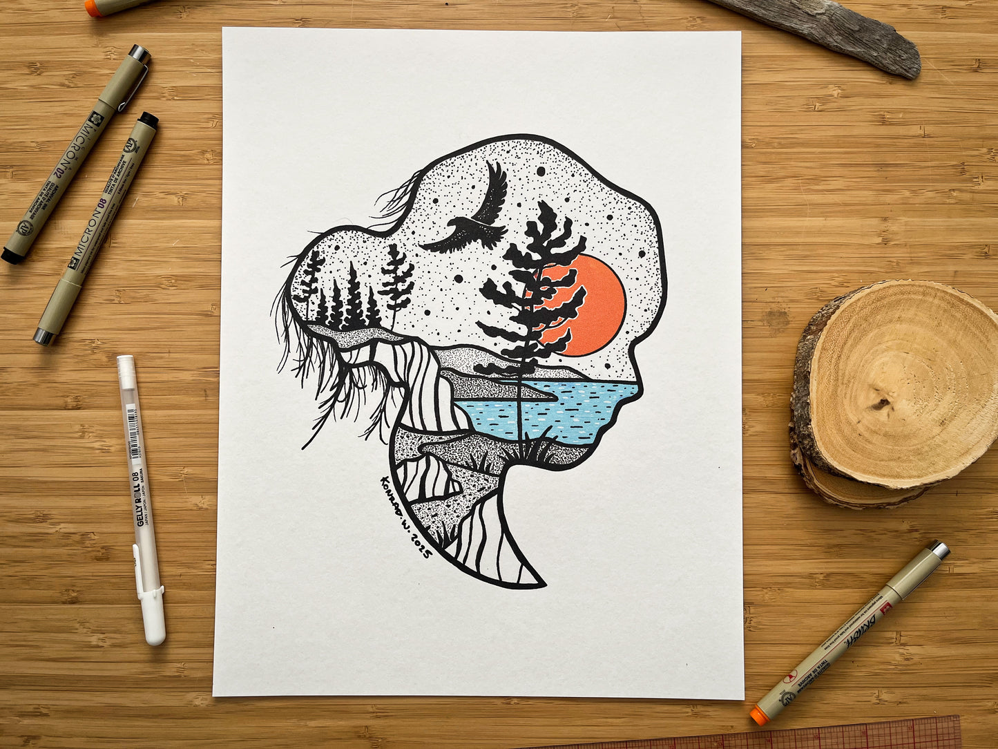 Nature Girl (2025) - Pen and Ink PRINT