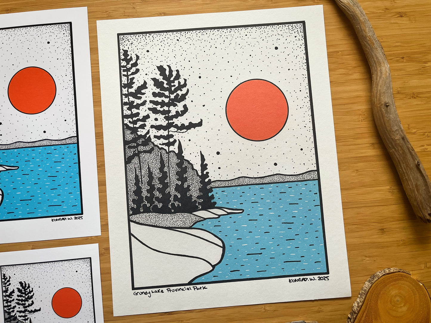 Grundy Lake Provincial Park - Pen and Ink PRINT