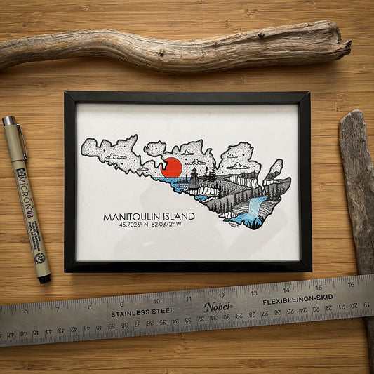 Manitoulin Island (2025 Design) - Pen and Ink PRINT