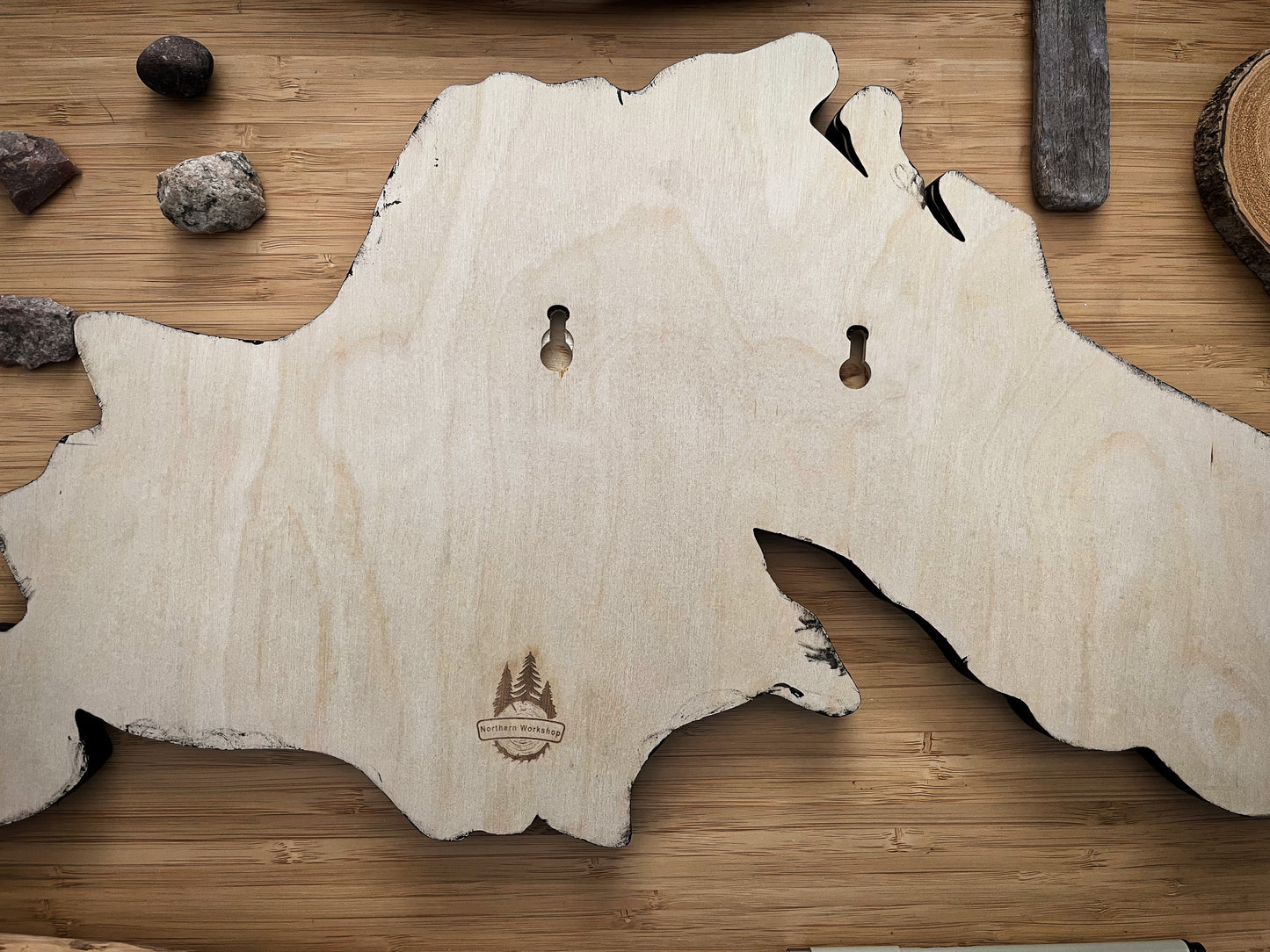 Agawa Bay - ORIGINAL 10x23 Lake Superior Wooden Cut Out