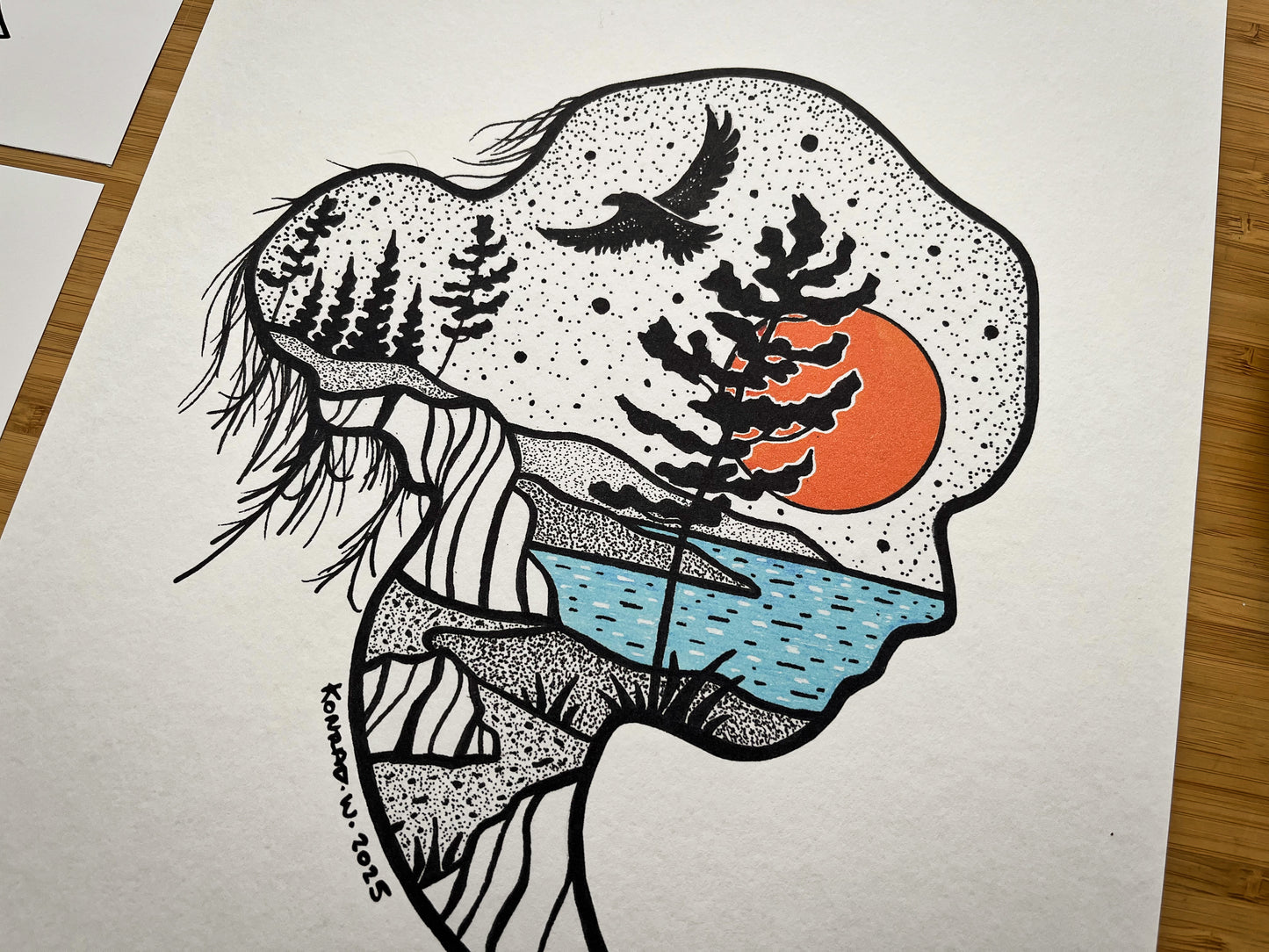 Nature Girl (2025) - Pen and Ink PRINT