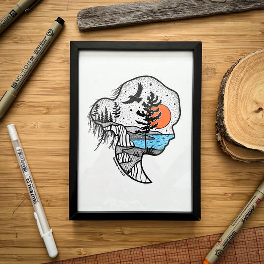 Nature Girl (2025) - Pen and Ink PRINT