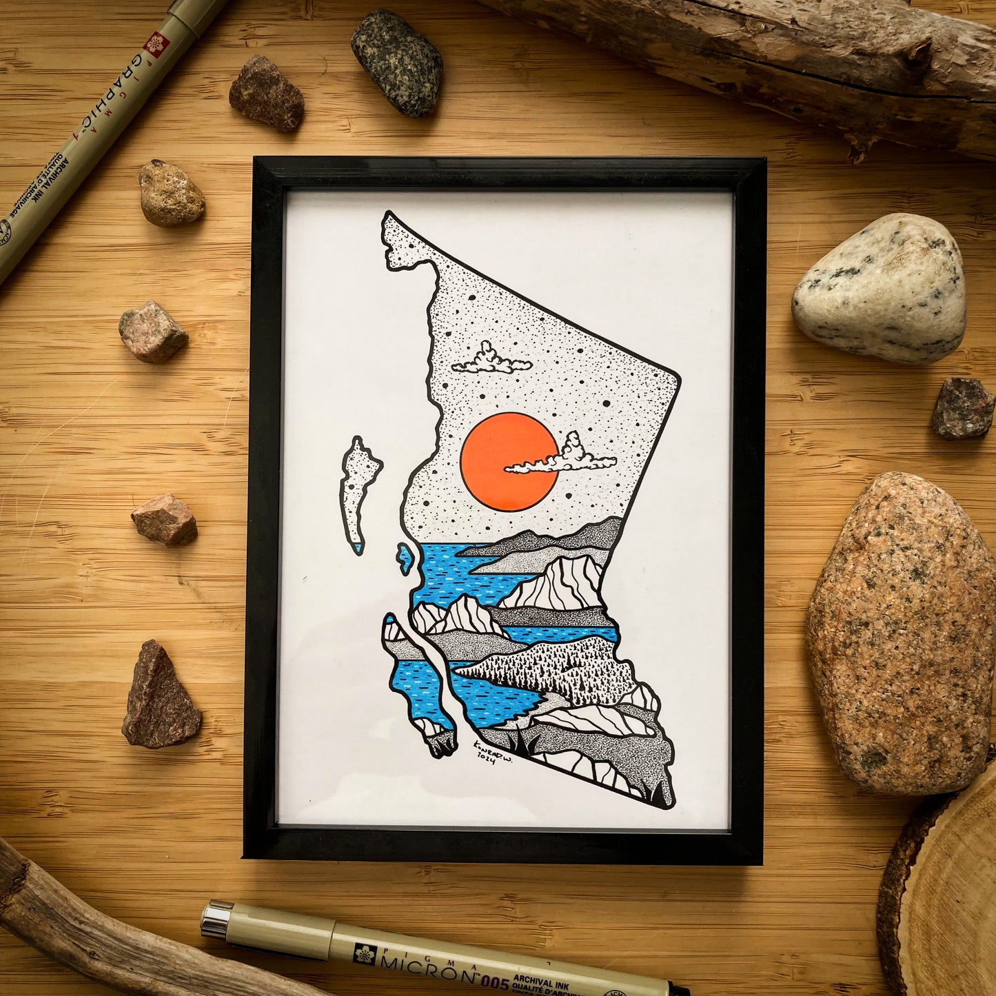 The Province of British Columbia - Pen and Ink PRINT