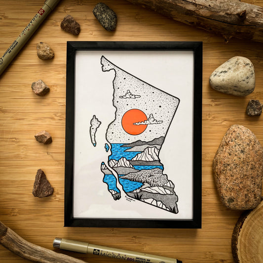 The Province of British Columbia - Pen and Ink PRINT