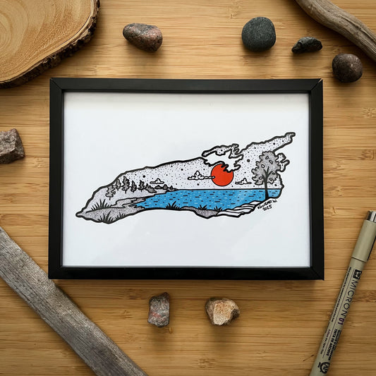 Lake Ontario - Pen and Ink PRINT (2025 Edition)