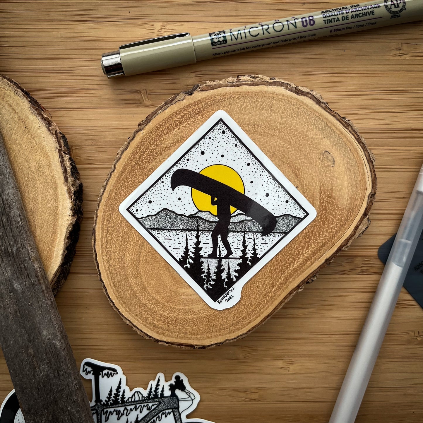 Canoe Portage Sticker