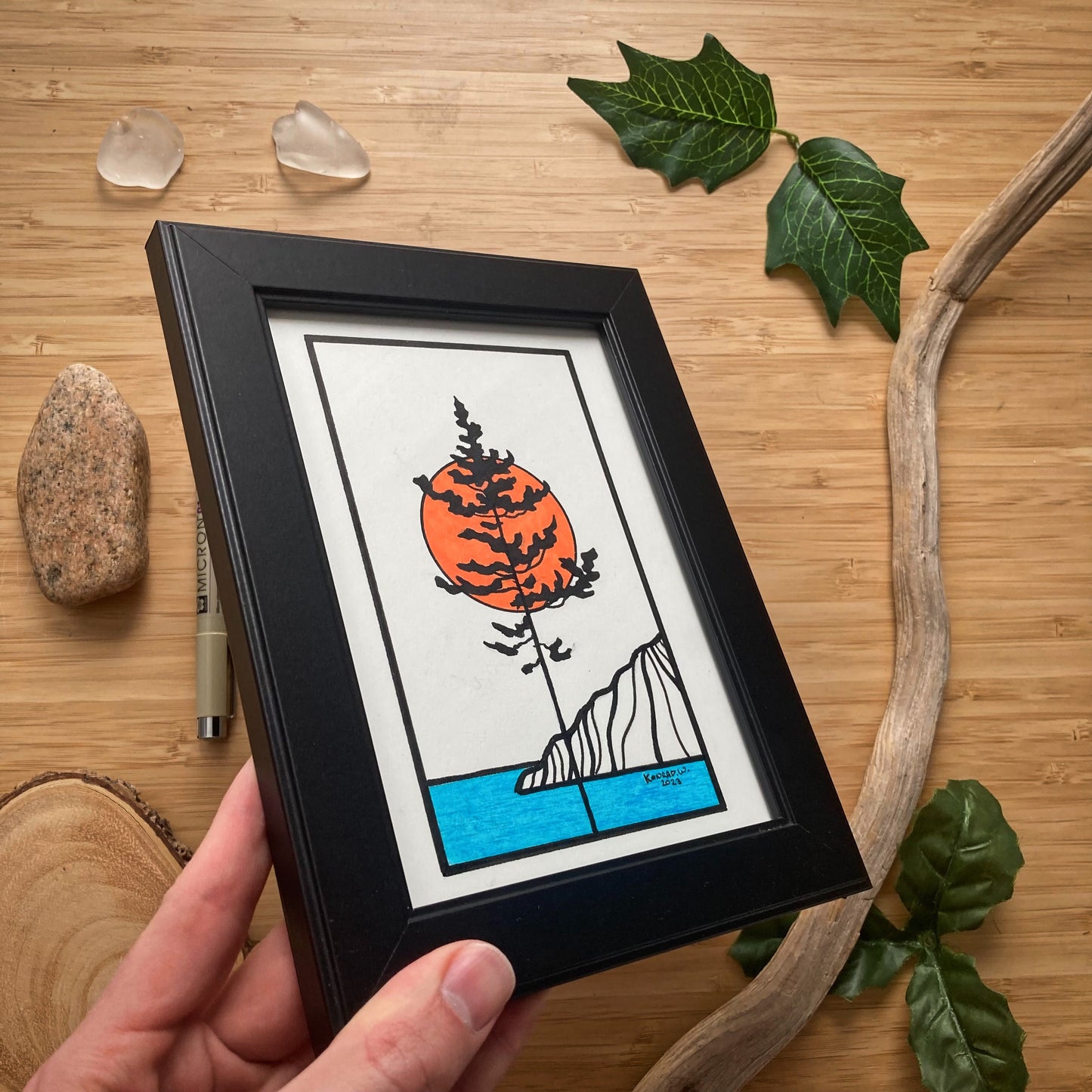 Superior Pine - Framed ORIGINAL Pen and Ink Illustration
