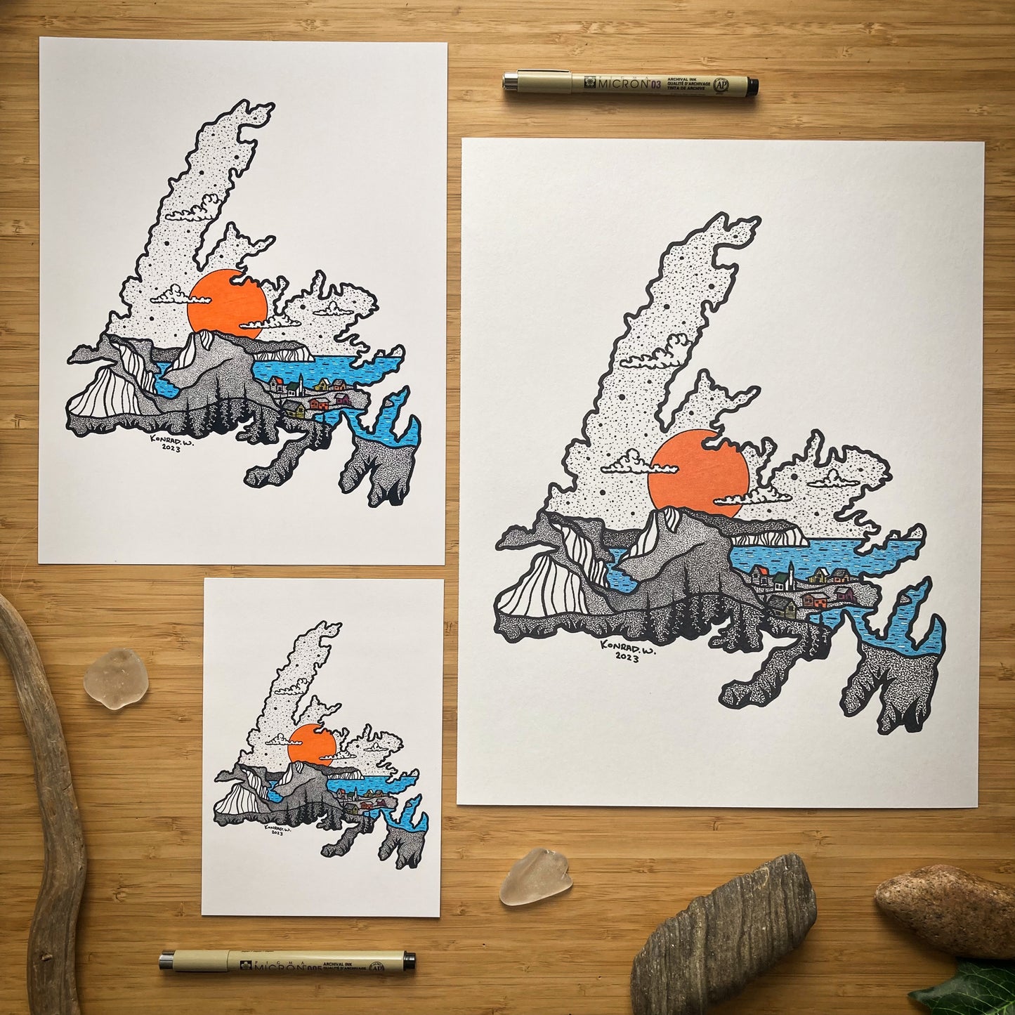 The Province of Newfoundland - Pen and Ink PRINT