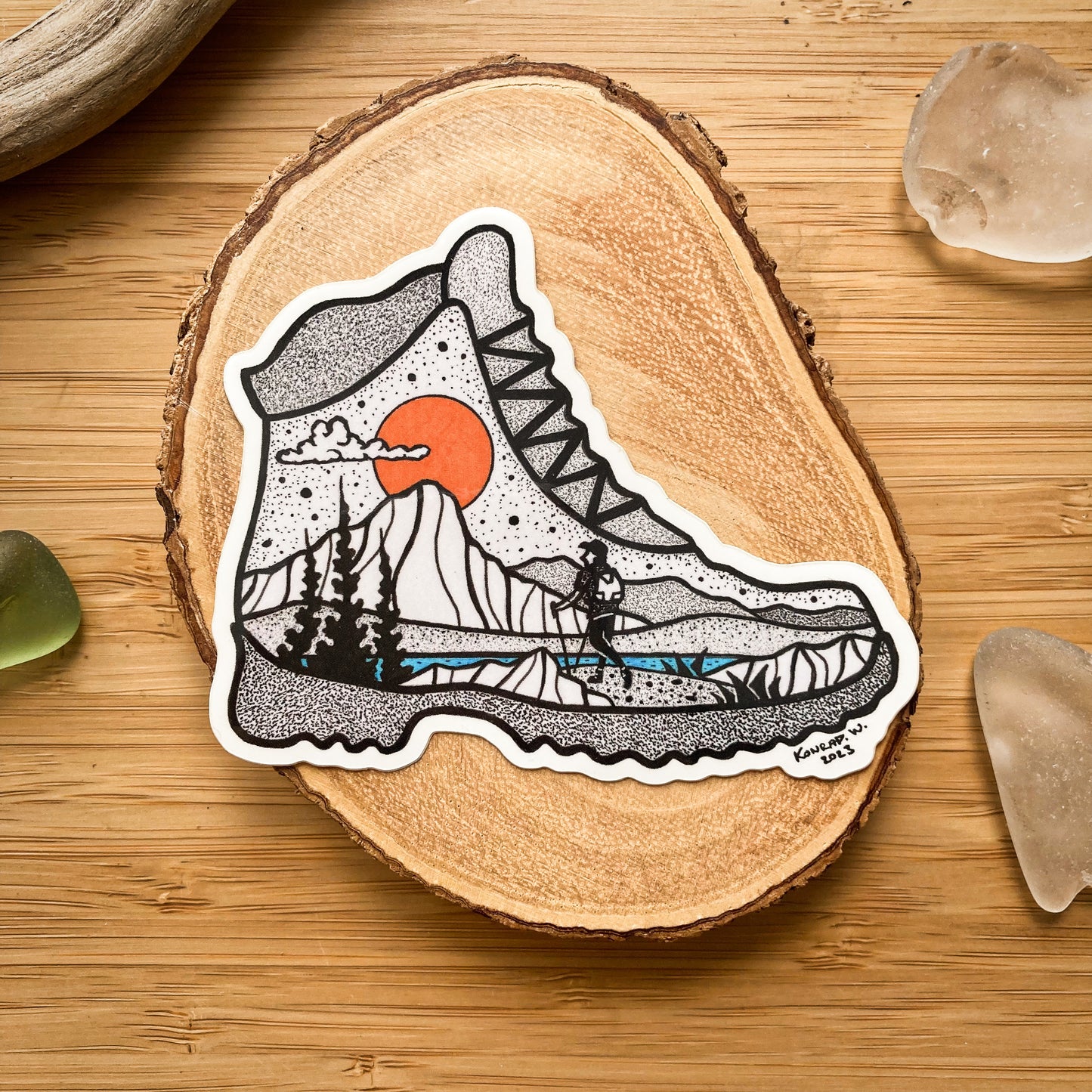 Hiking Boot Sticker