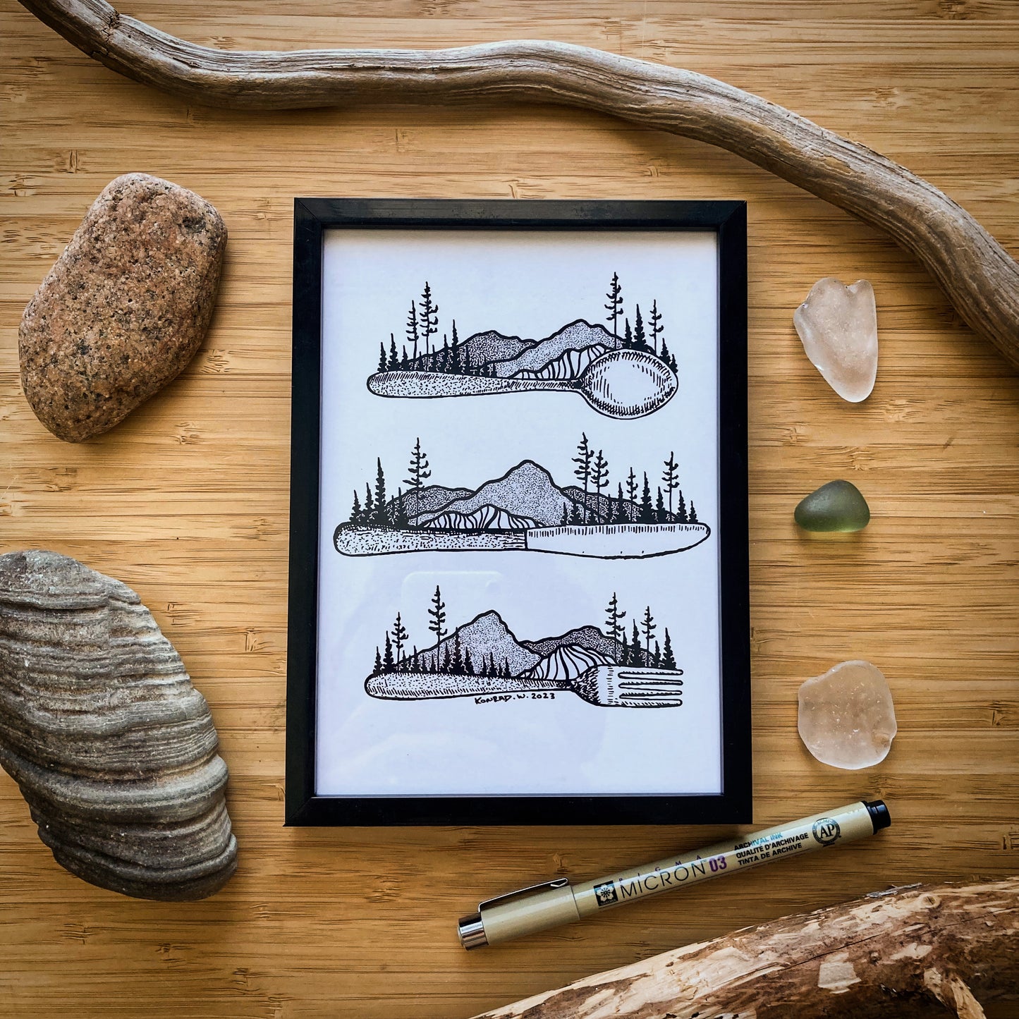 Cutlery - Pen and Ink PRINT