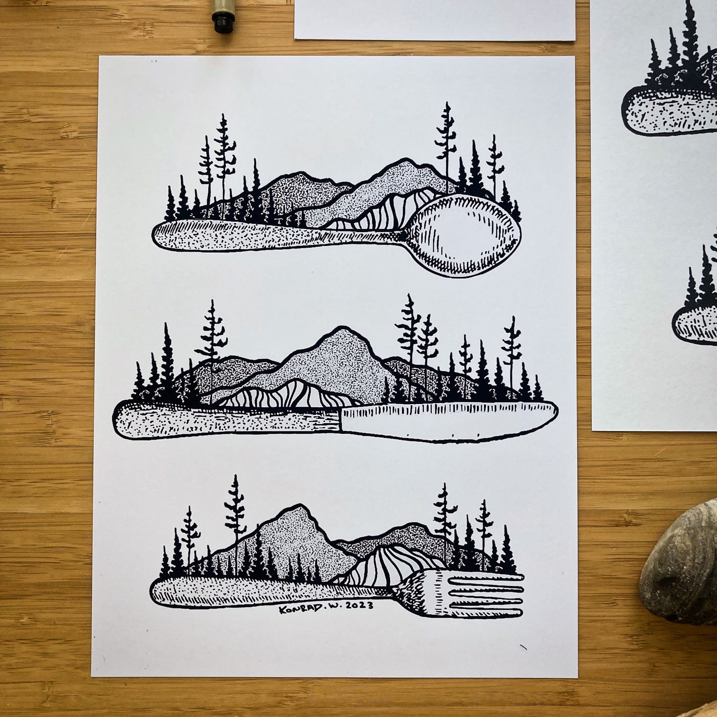 Cutlery - Pen and Ink PRINT