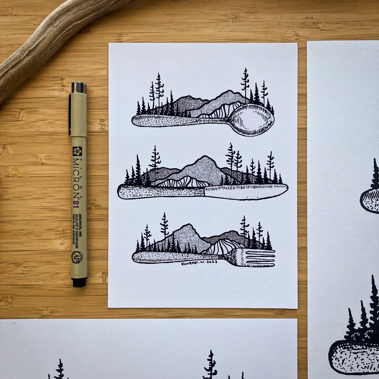 Cutlery - Pen and Ink PRINT