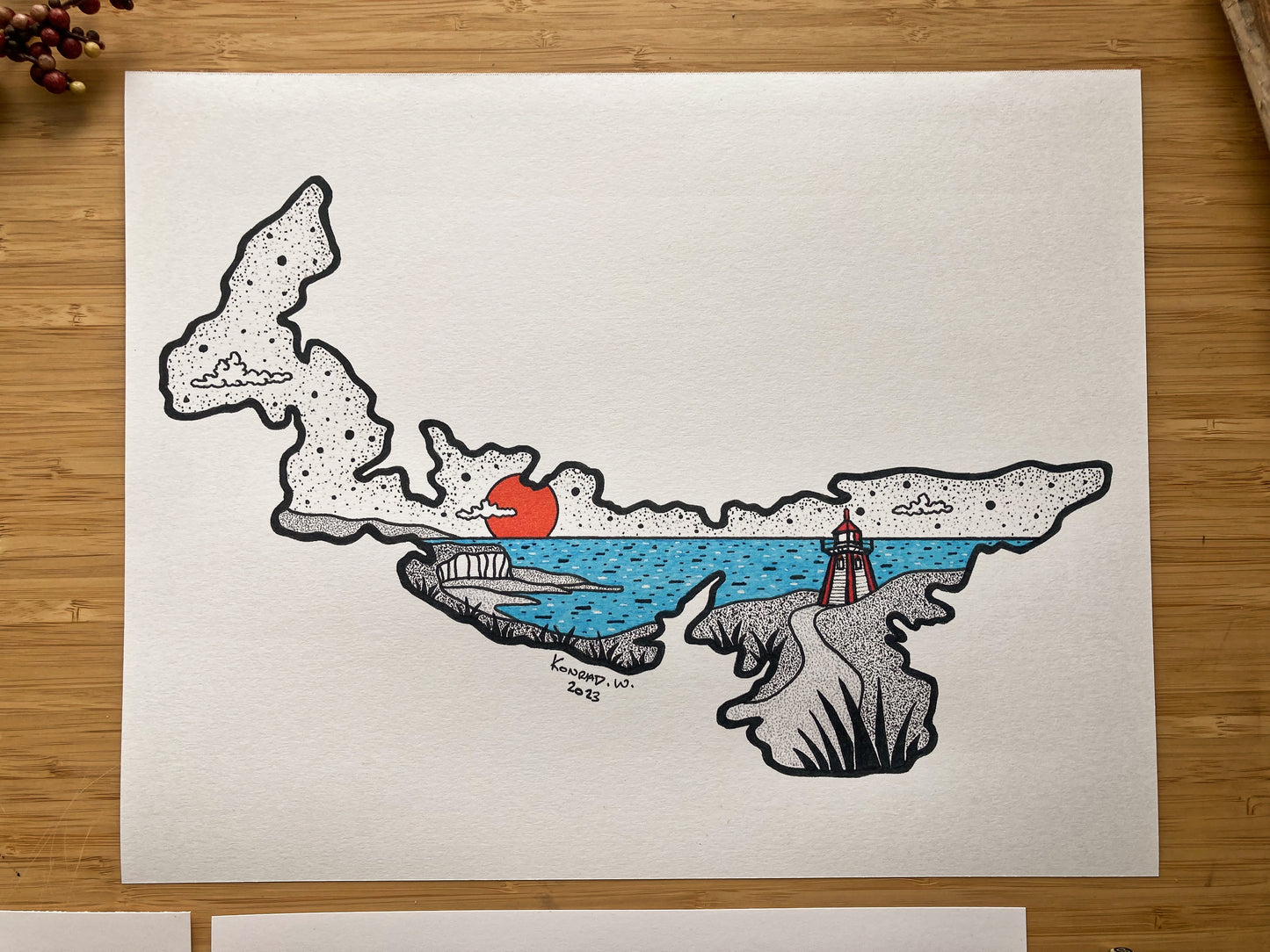 The Province of Prince Edward Island - Pen and Ink PRINT