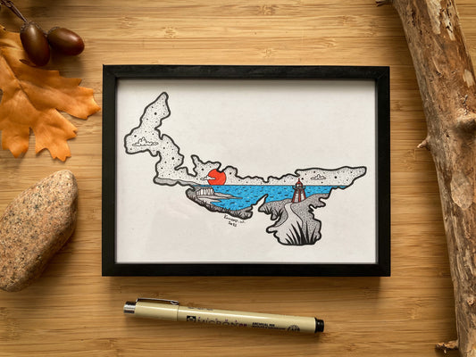 The Province of Prince Edward Island - Pen and Ink PRINT