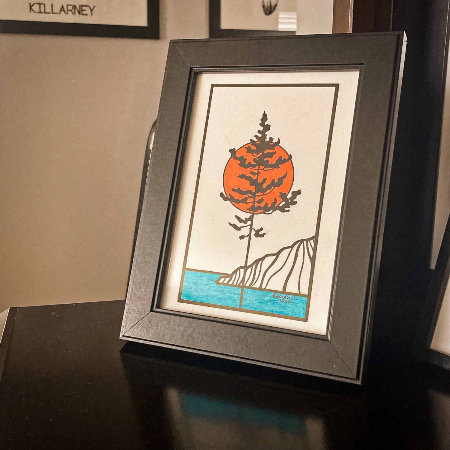 Superior Pine - Framed ORIGINAL Pen and Ink Illustration