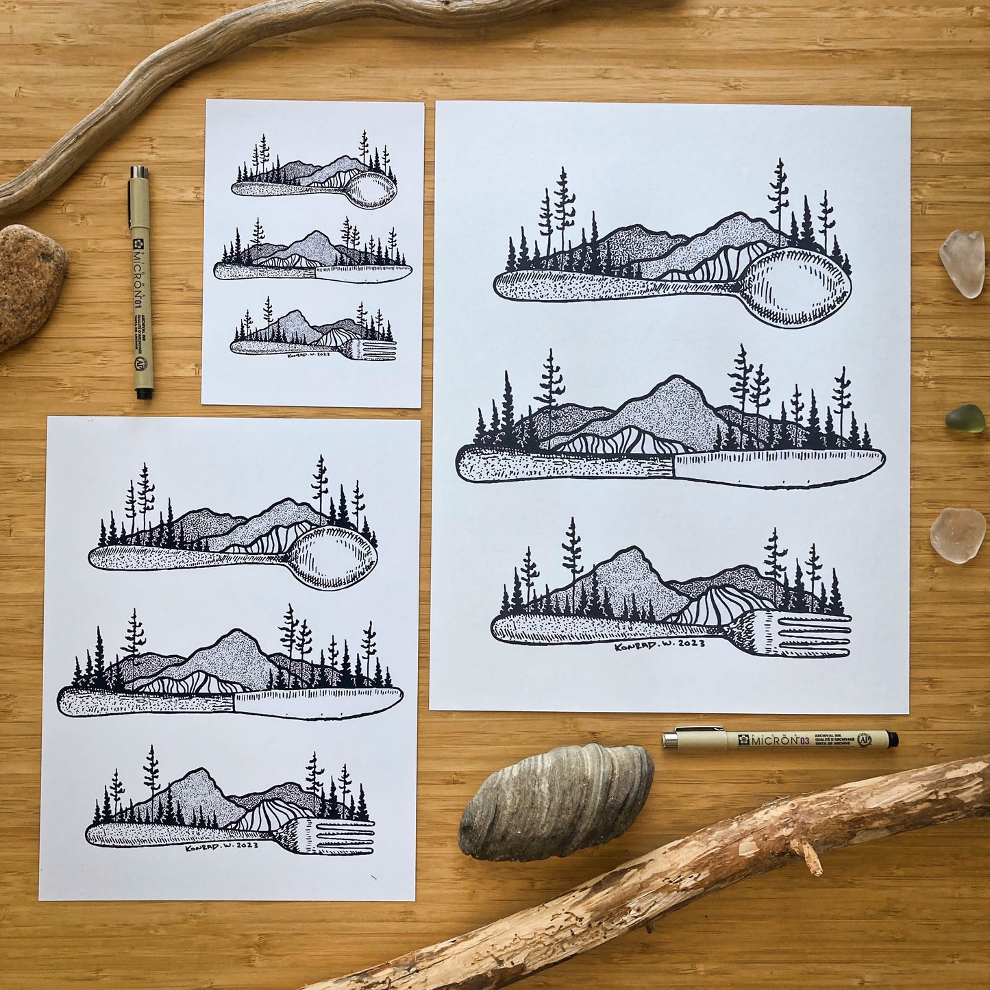 Cutlery - Pen and Ink PRINT