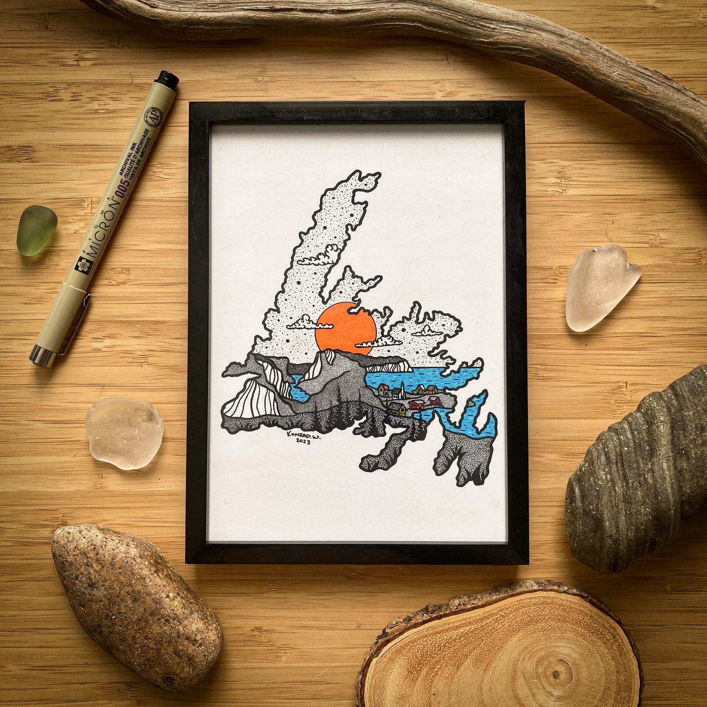 The Province of Newfoundland - Pen and Ink PRINT