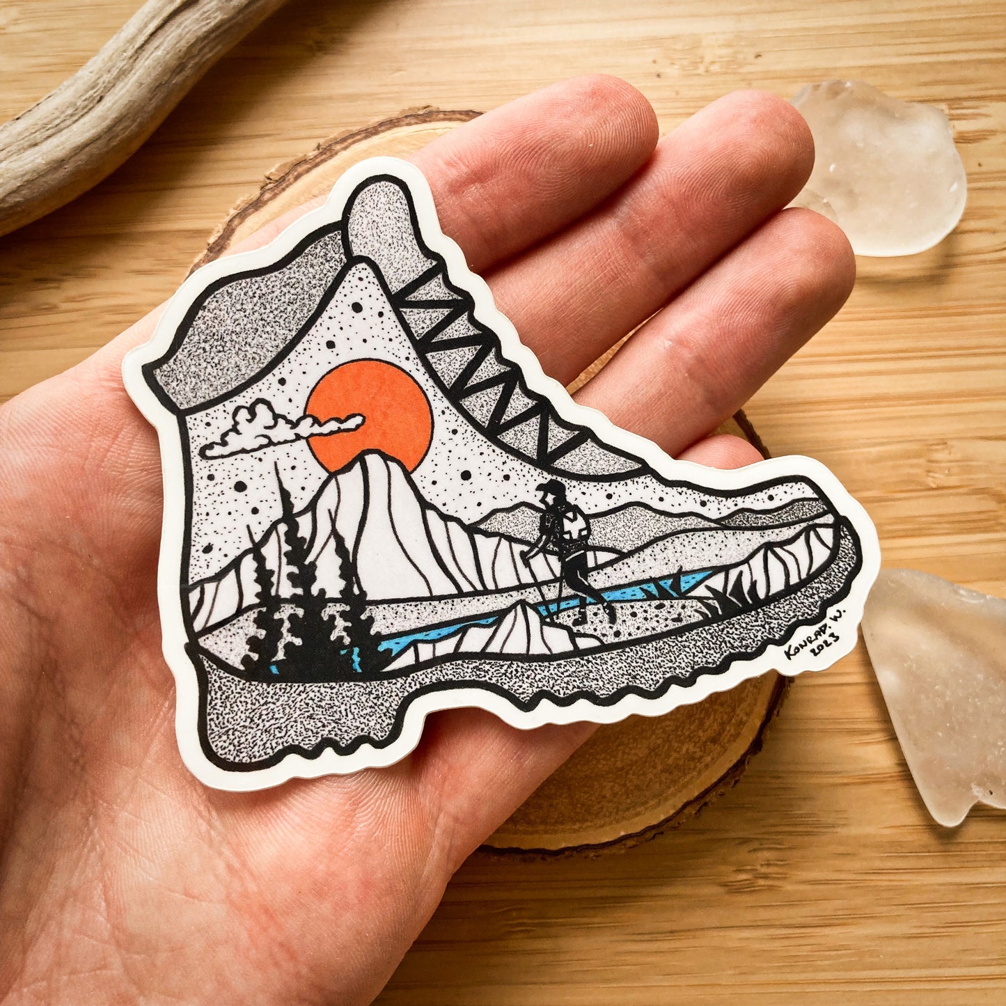 Hiking Boot Sticker