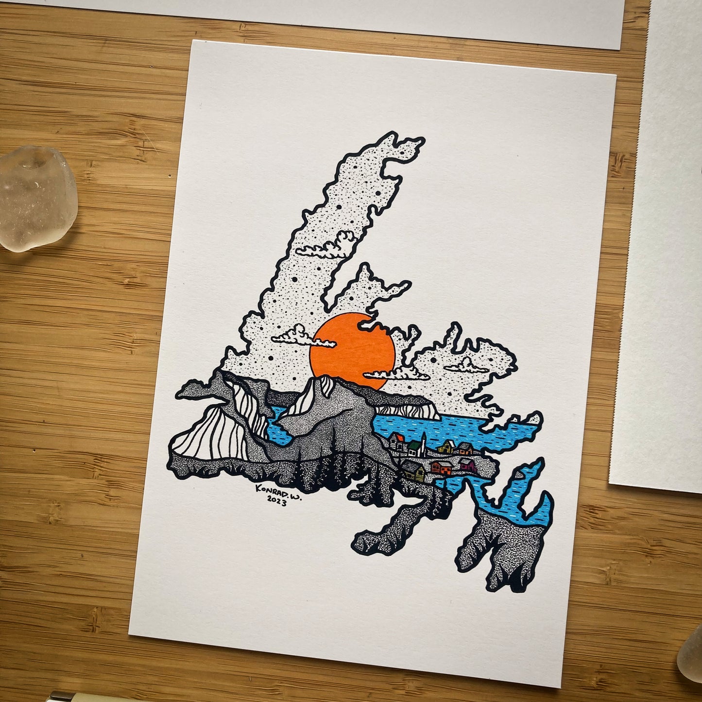 The Province of Newfoundland - Pen and Ink PRINT