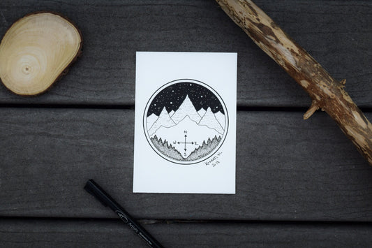 Mountain Journey - ORIGINAL Pen Illustration