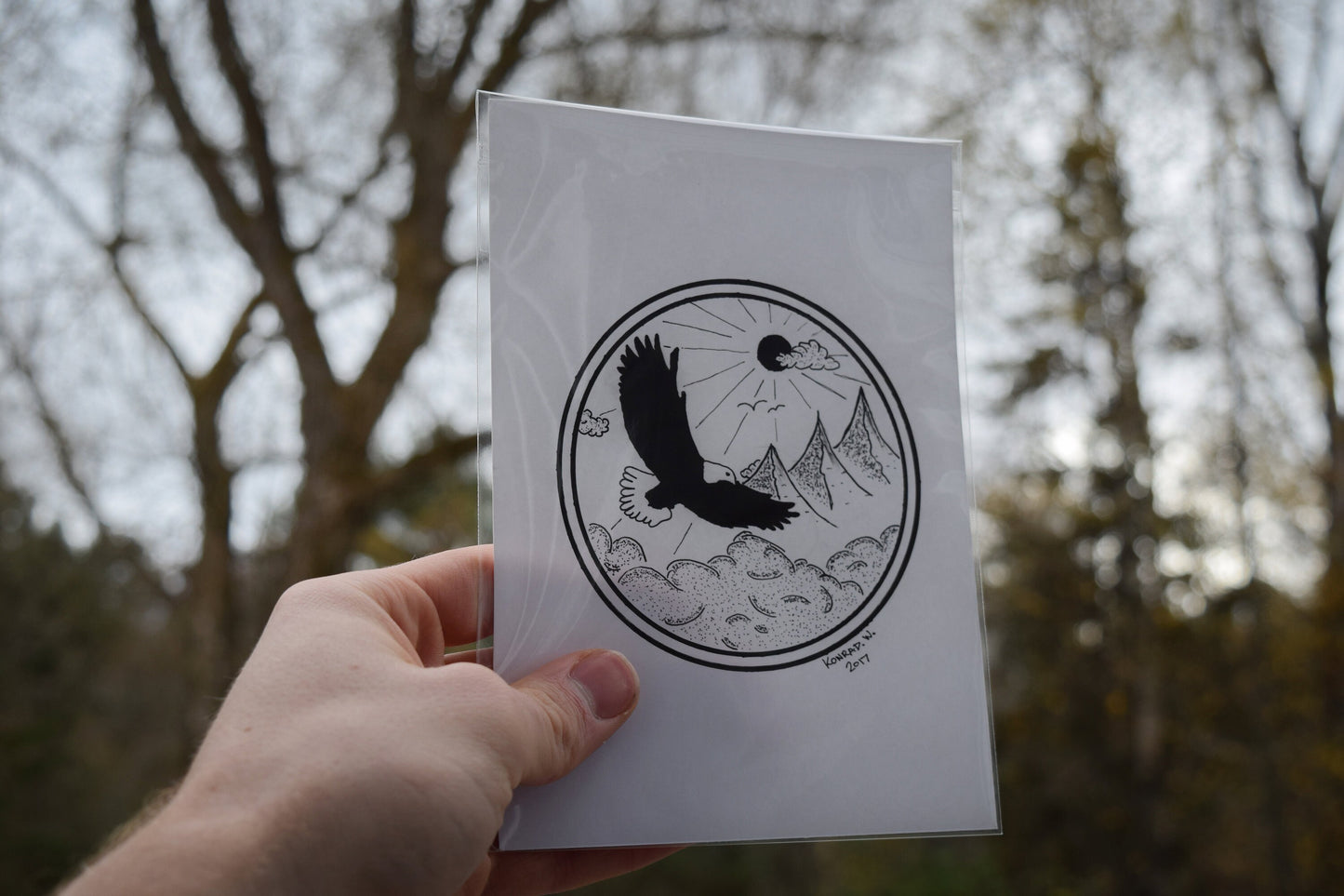 The Classic Eagle - ORIGINAL Pen Illustration