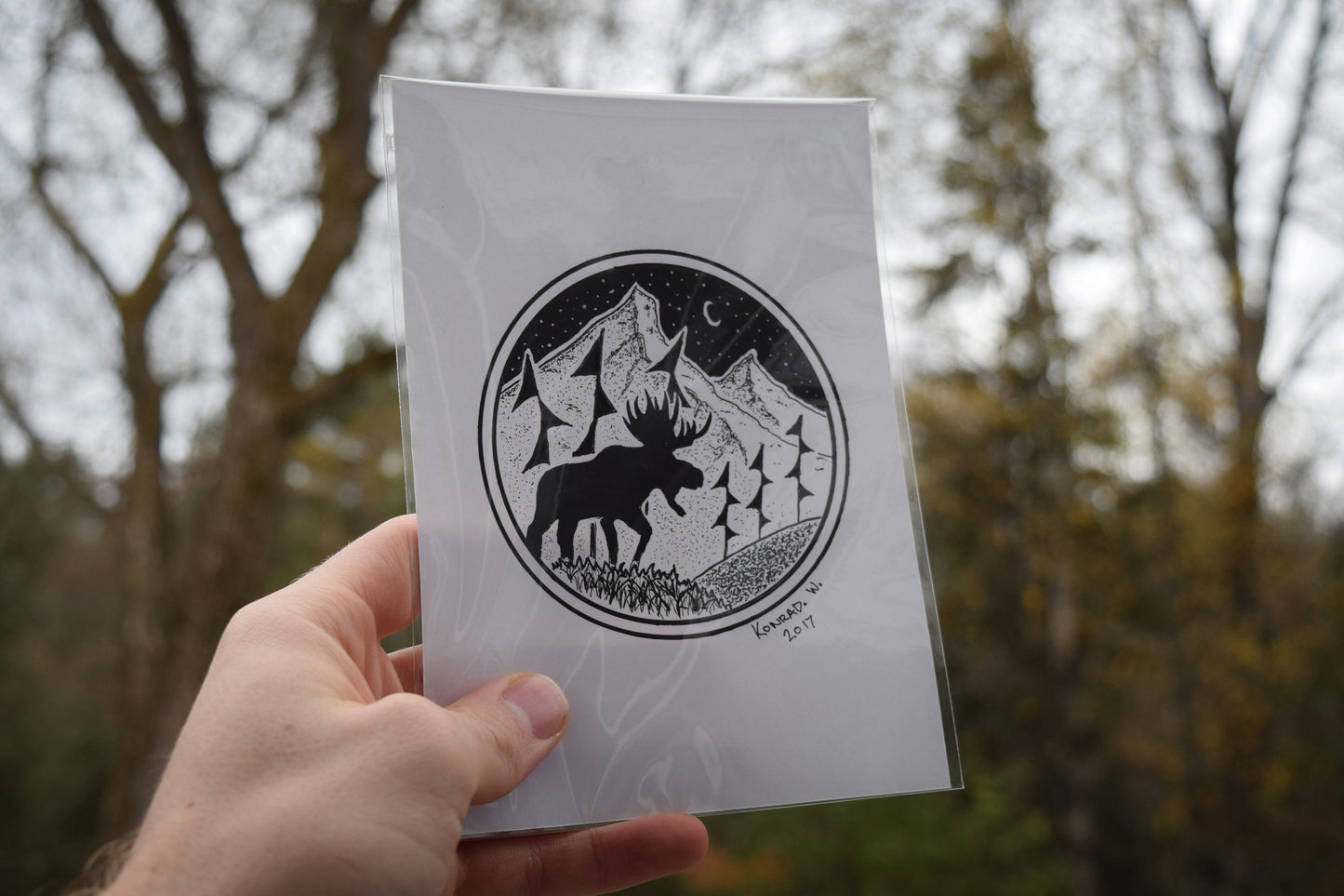 The Classic Moose - ORIGINAL Pen Illustration